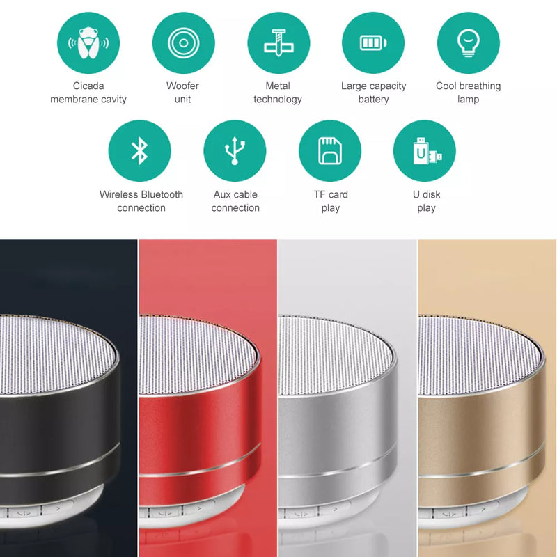 Portabl Wireless Metal Mini Outdoor Smart Speaker