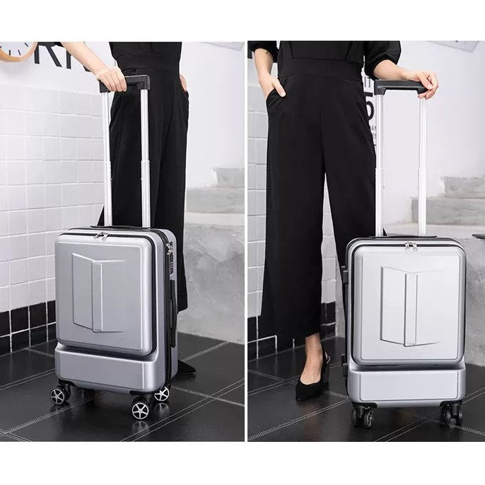 Business Travel Luggage With Front Laptop Pocket - 20 Inch Carry On - Directly Board