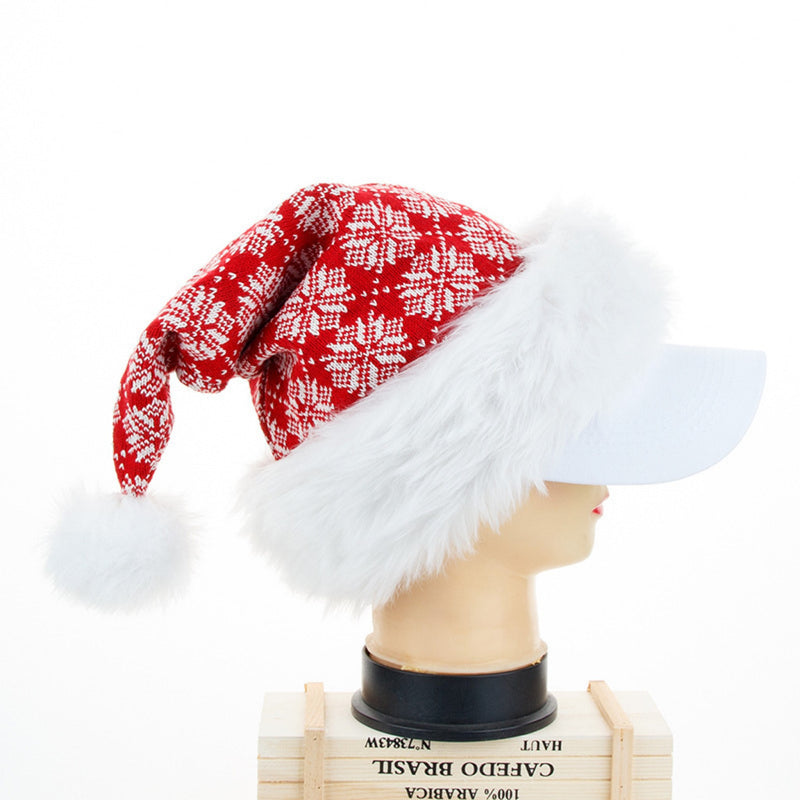 Christmas Hat - Knitted Fabric with Long Raw Edges