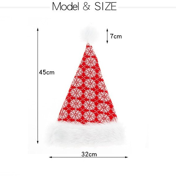 Christmas Hat - Knitted Fabric with Long Raw Edges