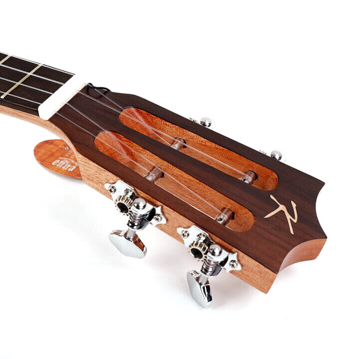 Kaka Solid Top Concert 23" Ukulele – Spruce Inlay Ukulele  - With Beginner Kit includes Cover, Picks (5 pcs), Tuner, Strap