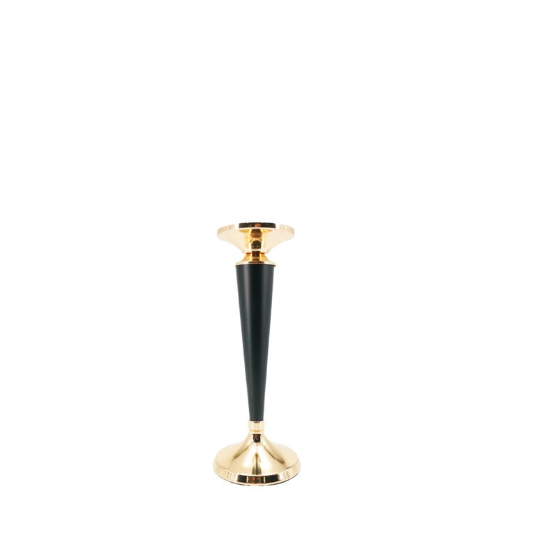 Cone Candle Holder - Black And Gold - Decoration for Wedding Dining Table and Festival ( One Piece )