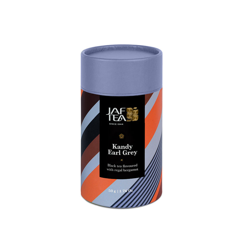 JAF TEA - Colours of Ceylon - Kandy Earl Grey - Flavoured Whole Leaf Black Tea - 50g Paper Canister