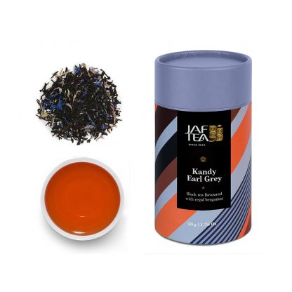 JAF TEA - Colours of Ceylon - Kandy Earl Grey - Flavoured Whole Leaf Black Tea - 50g Paper Canister