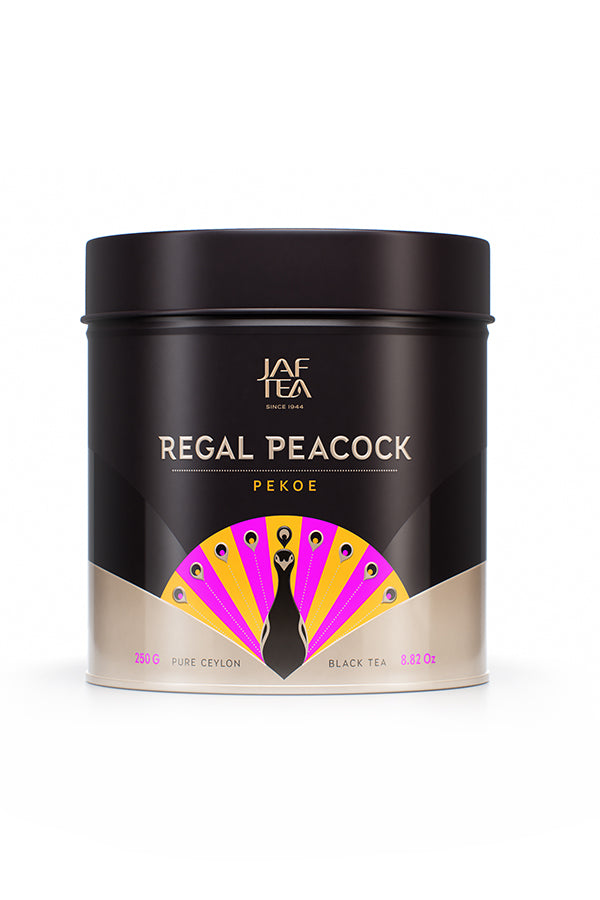 JAF TEA - Regal Peacock - Pekoe - Whole Leaf Black Tea - 250g Metal Tin