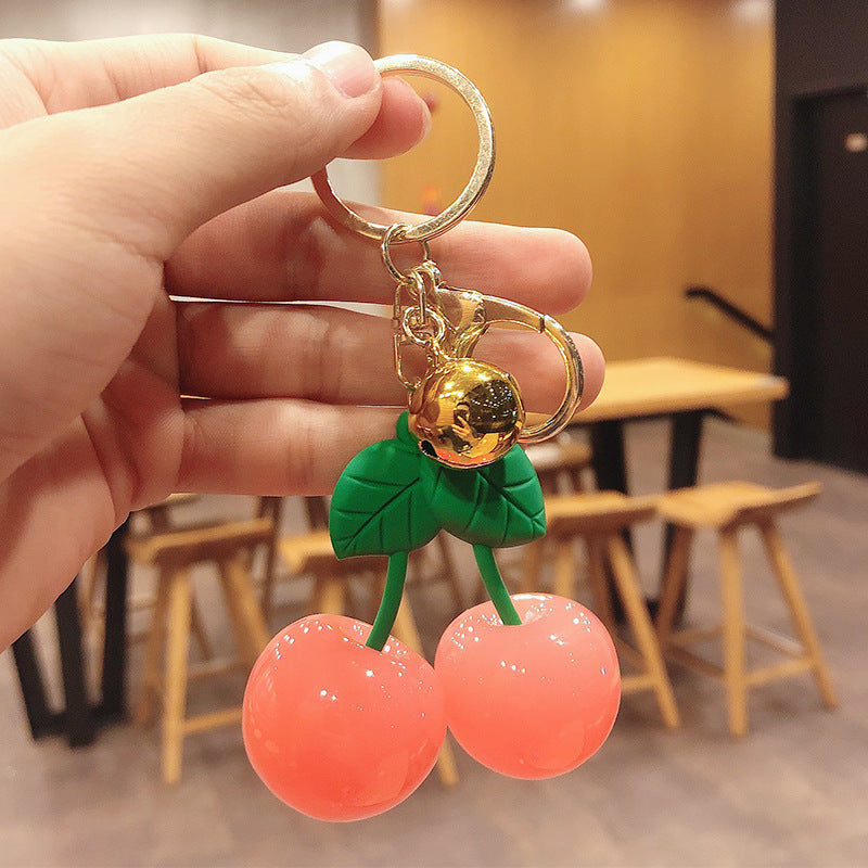 Fruit Cherry Acrylic Keychain - Pendant Car Key Chain - Pendant Small Gift