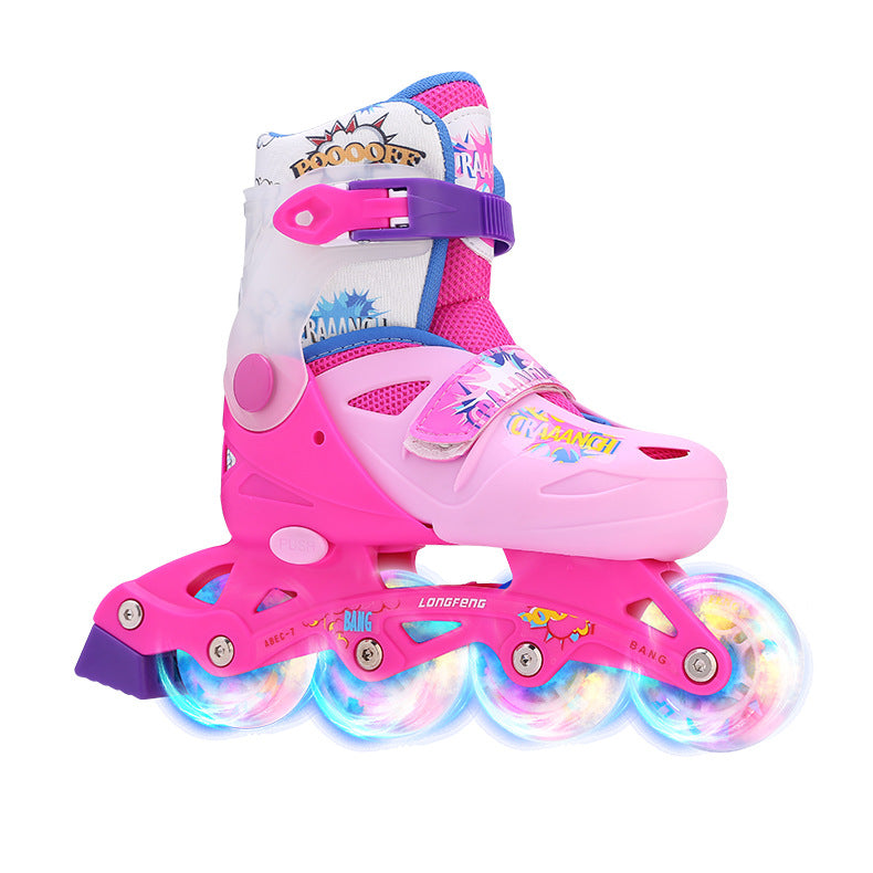 Inline Skates for Kids with Full Light Up Wheels - Outdoor Roller Skates for Girls and Boys