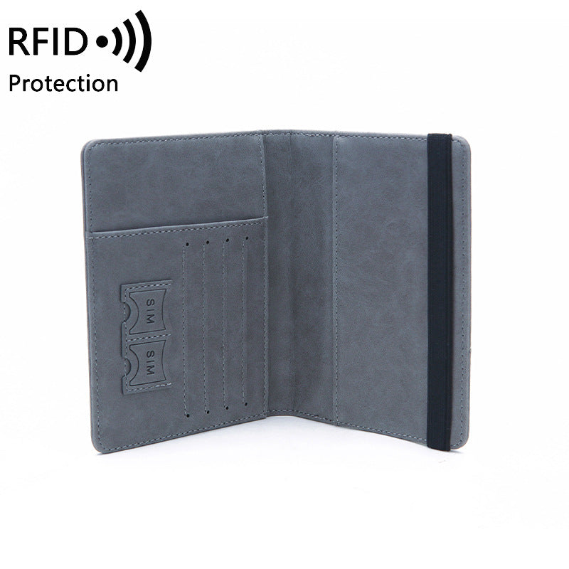 RFID Passport Holder - Simple Fashion Multifunctional Document Bag - Ultra-thin Leather Case Passport Holder for Travel Abroad