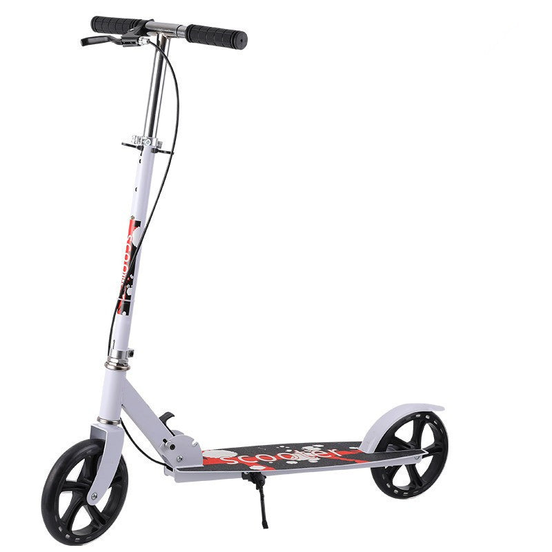 Scooters for Adults Teens - Kick Scooter with Adjustable Height Dual Suspension - 8 inches Big Wheels Scooter - Smooth Ride Commuter Scooter - Best Gift for Kids Age 10 Up