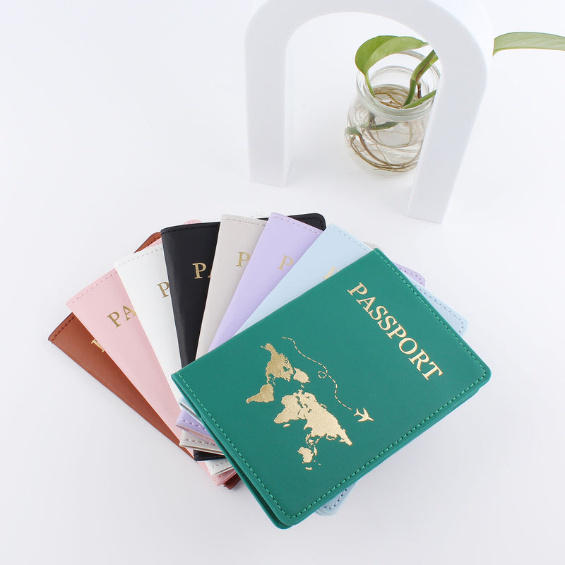 Map Pattern Passport Cover