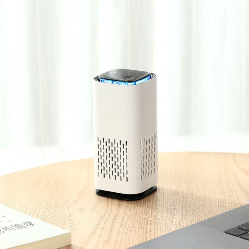 Air Purifier - Negative Lon Odor Removal - Mini Home and Car - USB Portable Desktop Air Purifier - Black