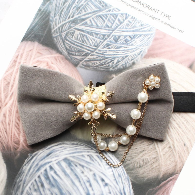 Bow Tie with Gift Box - Wedding Decoration Formal Dress - Grey