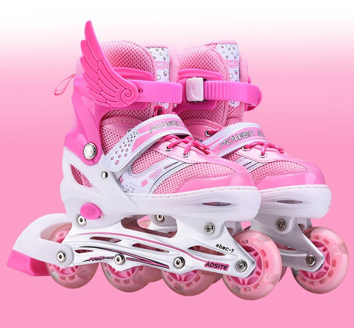 Skates Adjustable Inline Skates - for Kids and Youth - with Full Light Up Wheels Outdoor Roller Blades Skates - for Girls and Boys Beginner