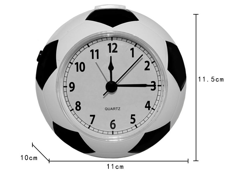 Football Desk Clock - Student Silent Alarm Clock - Home Desktop Cute Children Cartoon Fun Time English Clock