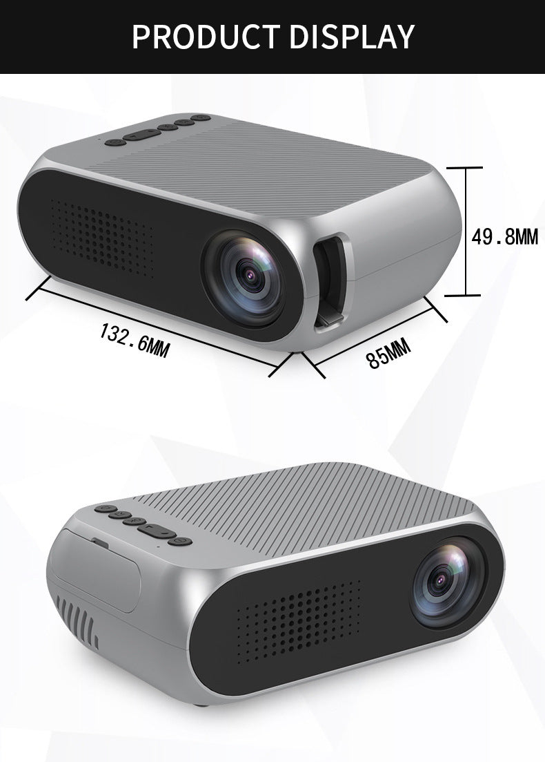 Mini Projector Home HD 1080P - Portable Home Projector - LED Projector