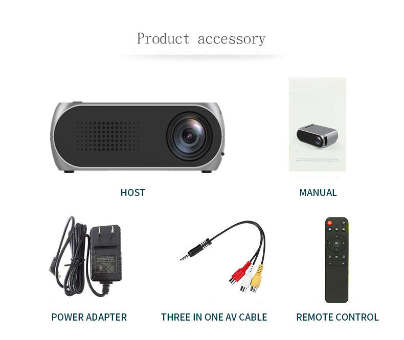 Mini Projector Home HD 1080P - Portable Home Projector - LED Projector