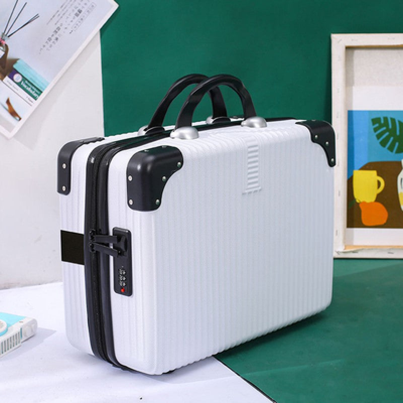 Hand Luggage with Combination Lock - 14 Inch - White