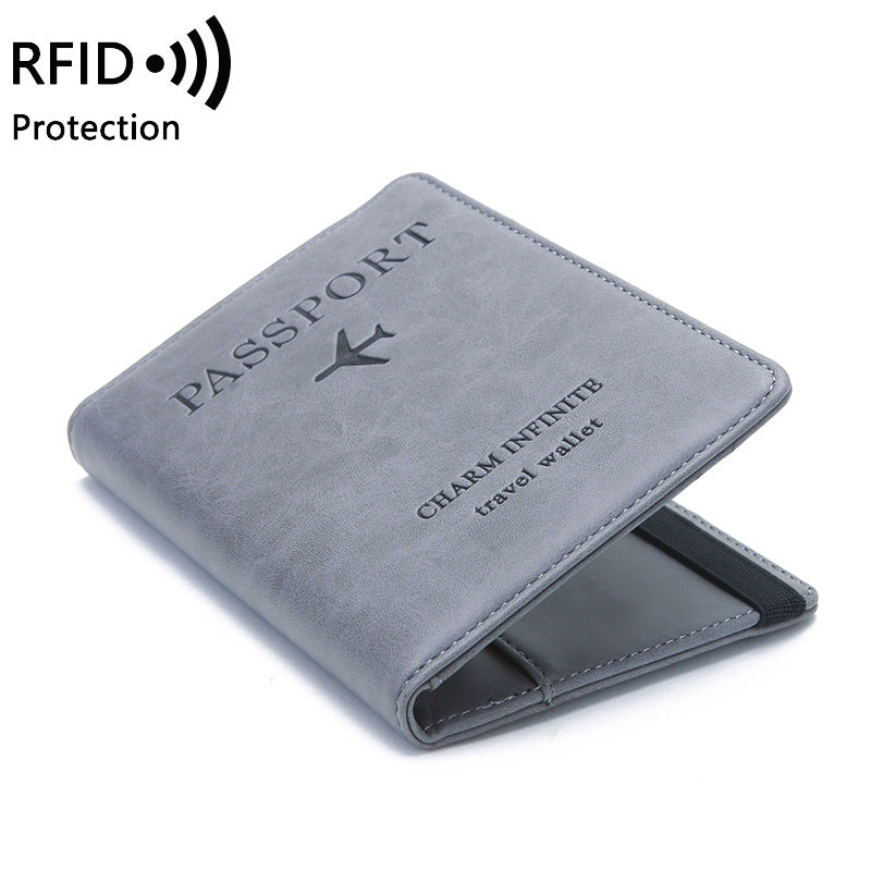 RFID Passport Holder - Simple Fashion Multifunctional Document Bag - Ultra-thin Leather Case Passport Holder for Travel Abroad