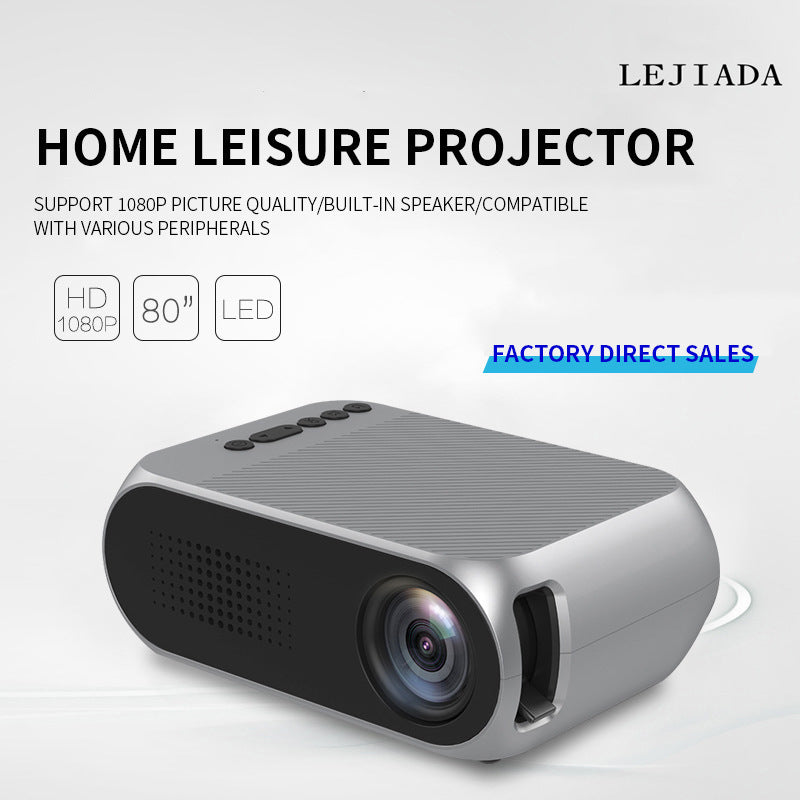 Mini Projector Home HD 1080P - Portable Home Projector - LED Projector