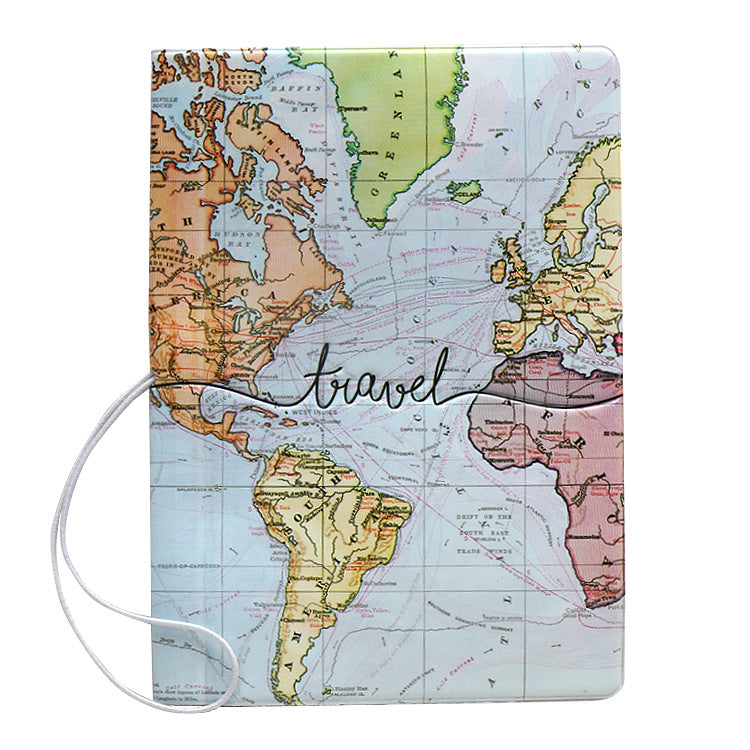 Travel Document Cover - Map 3D Passport Cover