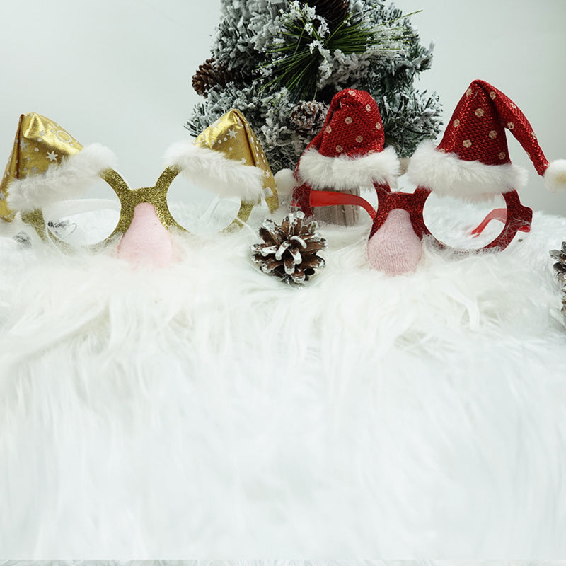 Christmas Glasses - Santa Glasses - Snowflake Beard - Christmas Hat - Red Nose