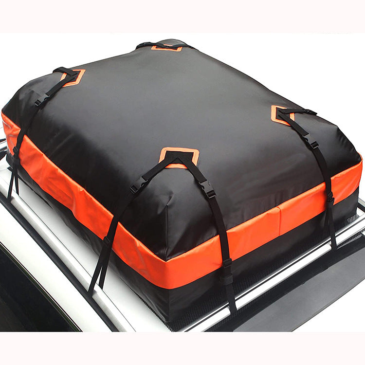 Car Roof Bag Rooftop top Cargo Carrier Bag Waterproof 15 Cubic feet for All Cars with/Without Rack - Includes Anti-Slip Mat - 8 Reinforced Straps - 6 Door Hooks - Luggage Lock