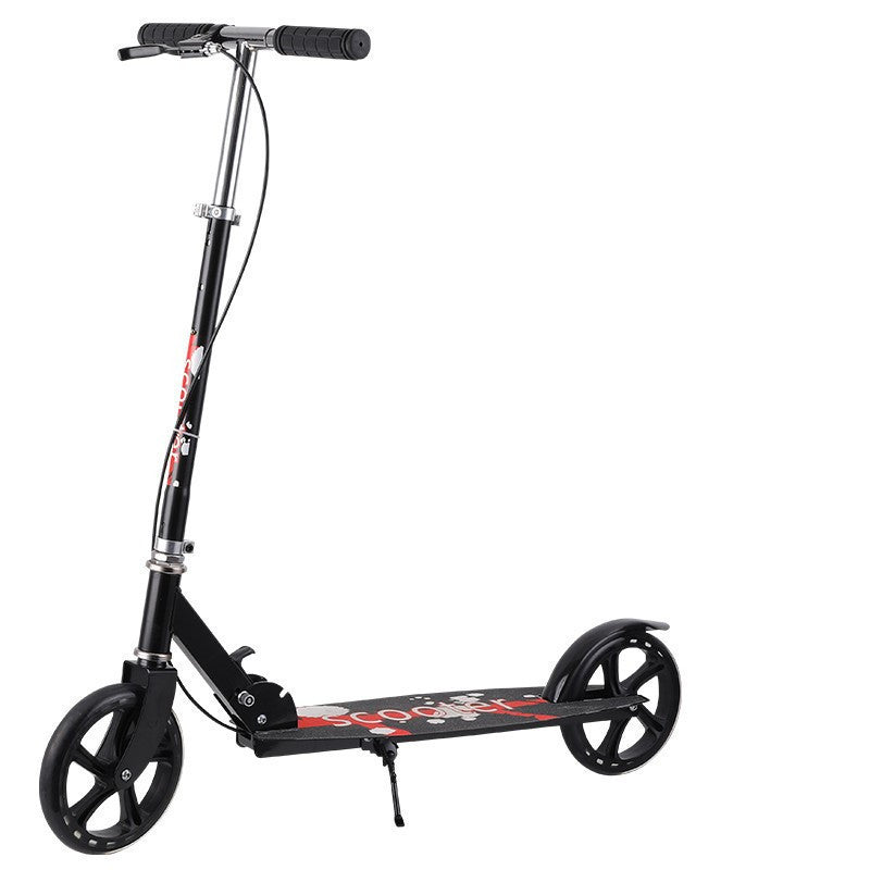 Scooters for Adults Teens - Kick Scooter with Adjustable Height Dual Suspension - 8 inches Big Wheels Scooter - Smooth Ride Commuter Scooter - Best Gift for Kids Age 10 Up