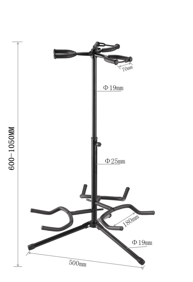 Guitar Stand - Tripod Adjustable Multiple Guitar Stand Holds 3 Acoustic & Classical & Electric Guitar & Electric Bass