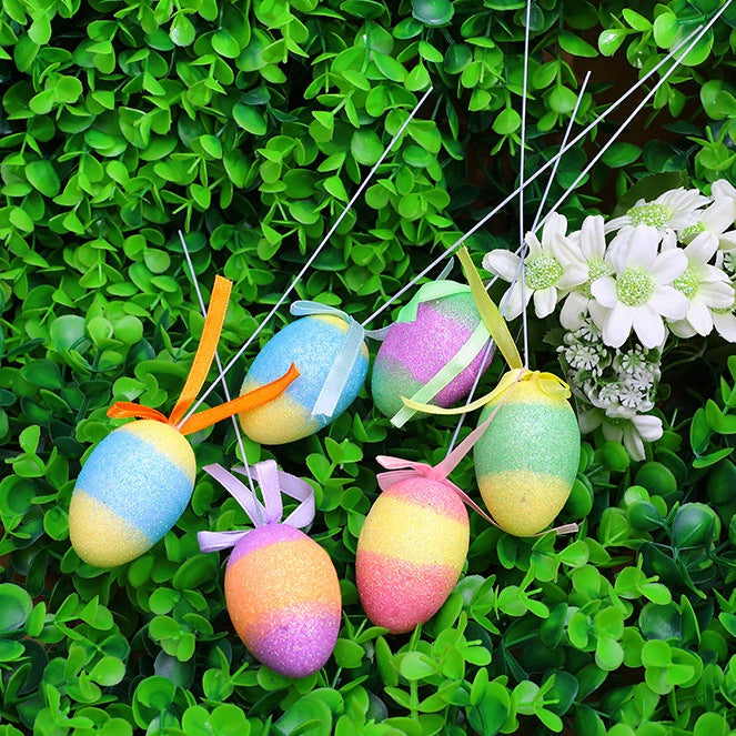 Easter Products - Easter Decorations - Easter Eggs 6 Pcs with Stick D