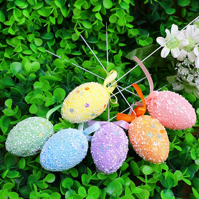 Easter Products - Easter Decorations - Easter Eggs 6 Pcs with Stick C