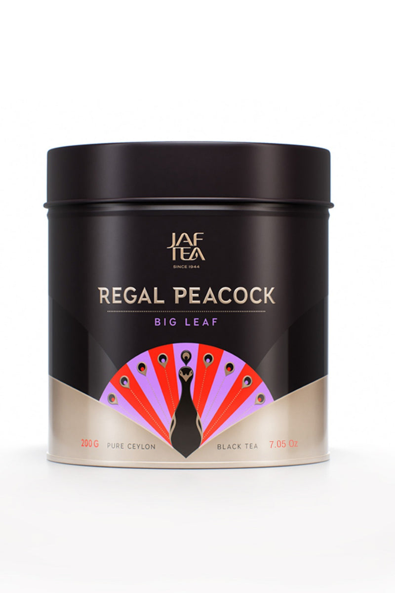 JAF TEA - Regal Peacock - Big Leaf - Whole Leaf Black Tea - 200g Metal Tin