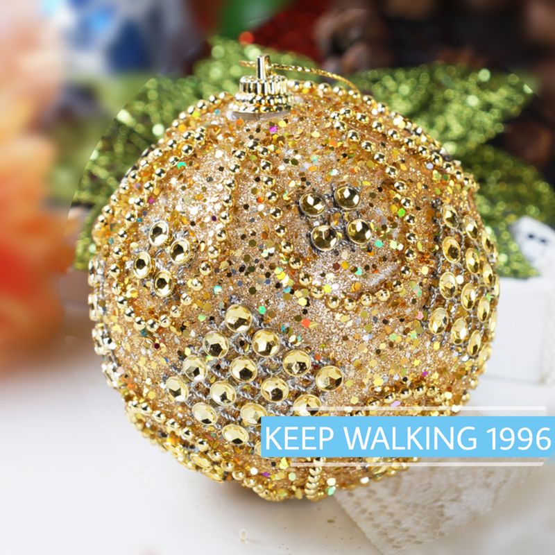 Christmas Balls Ornaments - 1 Pc Beautiful Ball Flower & Lozenge Style for Xmas Tree Decorations - 80 mm