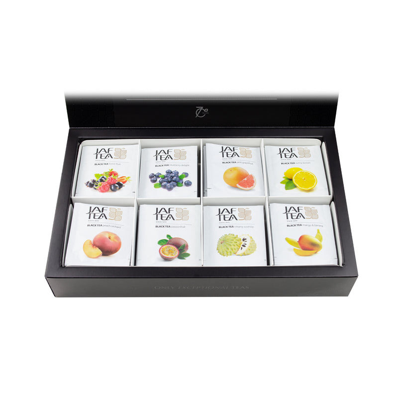 JAF TEA - Gifts - Pure Fruits Collection - Tea Assortment Box - Individually Wrapped Foil Envelope Tea Bags (1.5 g×80 Pcs)