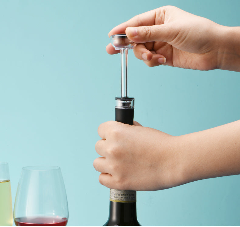 Electric Wine Opener Makes Opening Bottles Fast - Foolproof - And Fun! Black - Battery-Operated 4-Piece Corkscrew Set Comes With A Foil Cutter - Pourer - And Vacuum Stopper