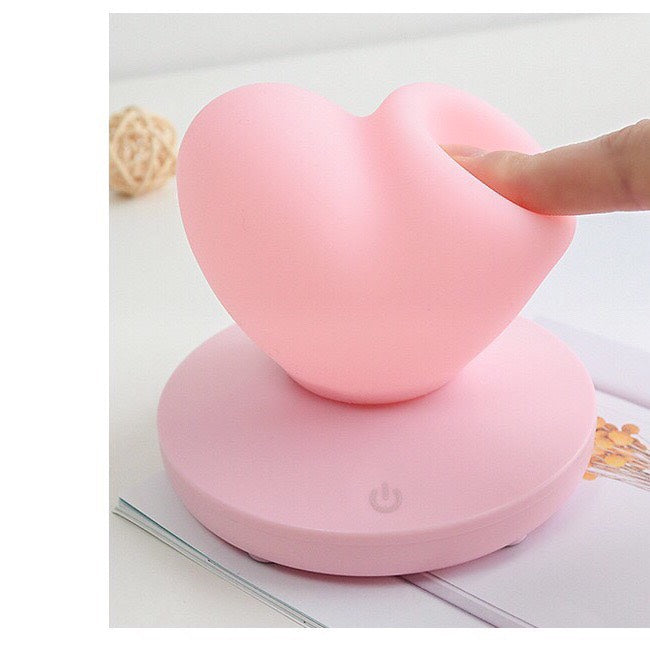 Heart Shaped Night Lights - Touch Control Love Heart Lamp Led Night Light - Bedroom Lights Table Lamp Bedside Heart-Shaped Night Light Gift - for Valentine&