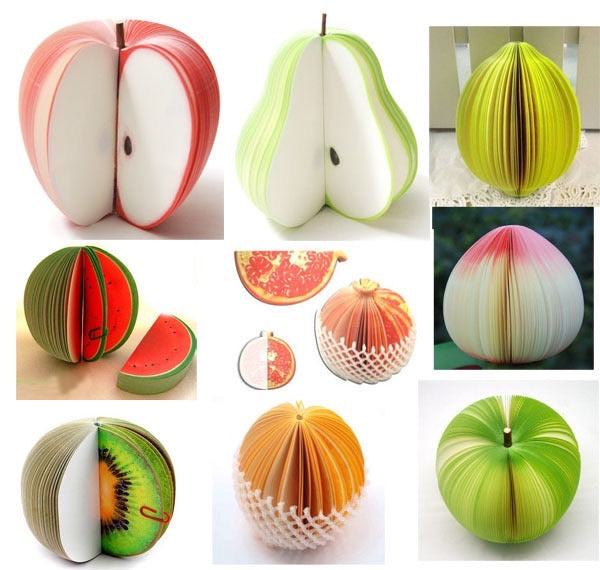 Creative DIY Memo Pad Sticky Notes - Various Fruit Style - Decoration On The Table