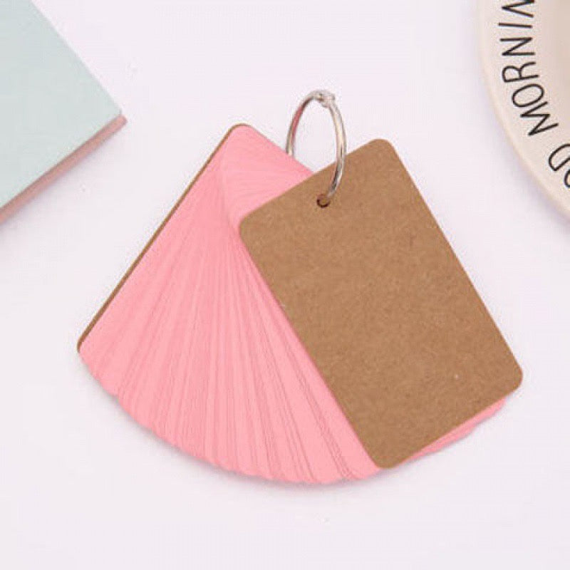 Colorful Portable Iron Ring Loop Book - Vocabulary Book - Memory Card Notebook