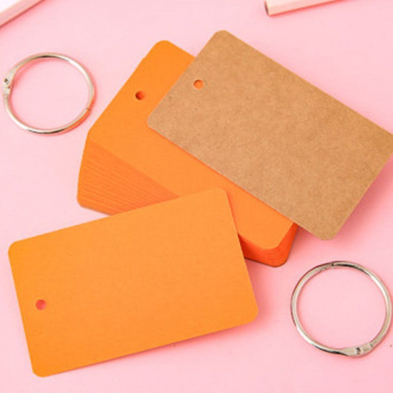 Colorful Portable Iron Ring Loop Book - Vocabulary Book - Memory Card Notebook