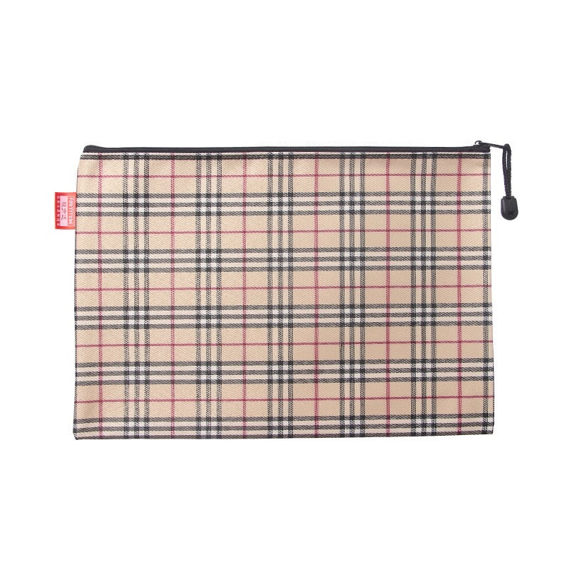 Canvas A4 File Pocket - Zipper Document Bag - Student School Office Stationery Supplies