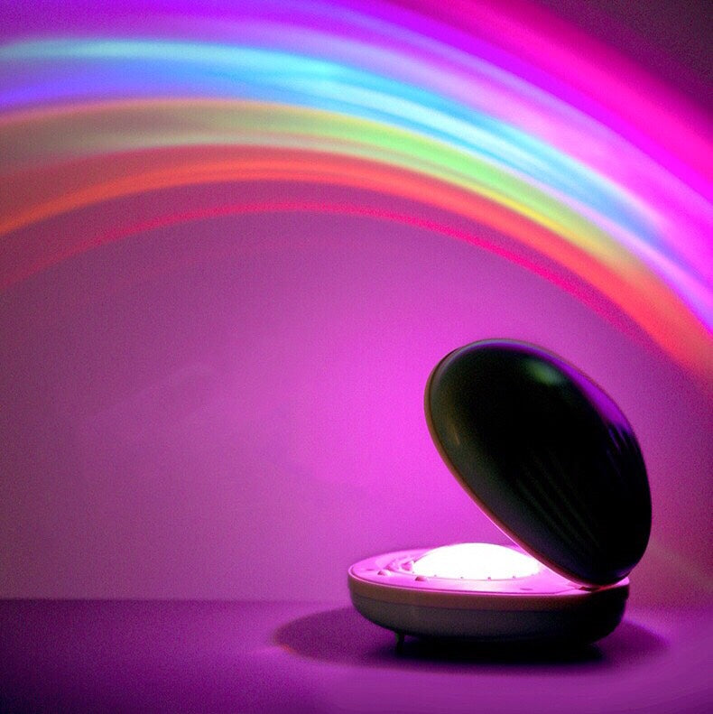 Rainbow Night Light Project - Rechargeable Shell Shaped Projector - Perfect Present Gift