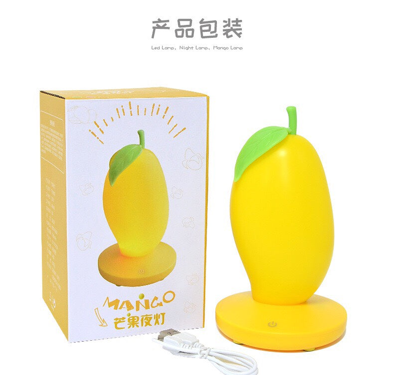 Mango Silicone Night Light -Touch Control  Lamp Led Night Light - Bedroom Lights Table Lamp Bedside  Night Light Gift - for  Birthday