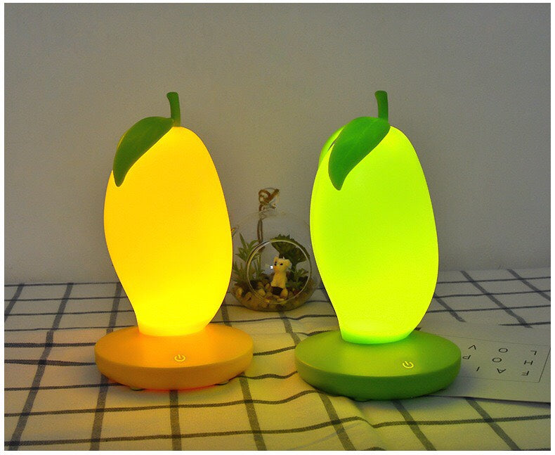 Mango Silicone Night Light -Touch Control  Lamp Led Night Light - Bedroom Lights Table Lamp Bedside  Night Light Gift - for  Birthday