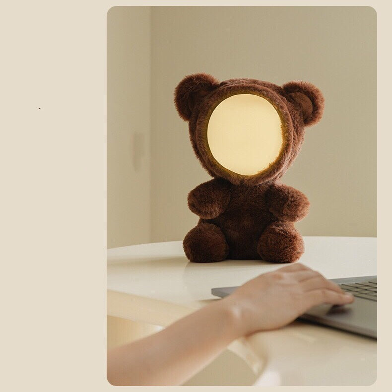 Stuffed Animal Night Light - Cute Bunny Soft Plush Toy Night Lights - with Timer Rechargeable Dimmable Animal LED Lamp - with Bluetooth Speaker Gifts for Kids Baby Teenage Girls Boys Women