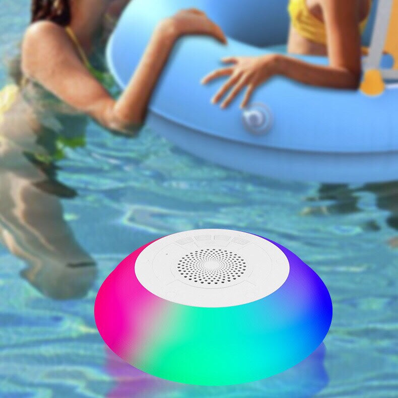 Portable Floating Waterproof Multi-Light Speaker - with Call Functionality for Swimming Pool Party Patio Outdoor Backyard Multicolor