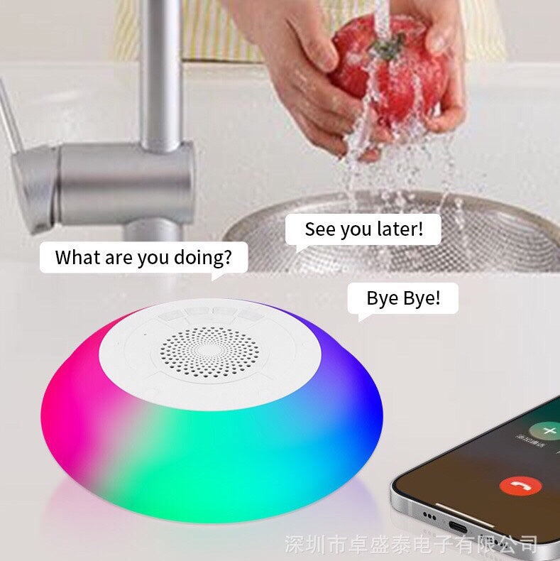 Portable Floating Waterproof Multi-Light Speaker - with Call Functionality for Swimming Pool Party Patio Outdoor Backyard Multicolor