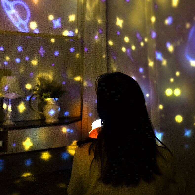 Elk Starry Night Light - Musical 360 Rotating Universe Sky Projector Lamp -  for Kids Bedroom Home Decor - 3 Pattern