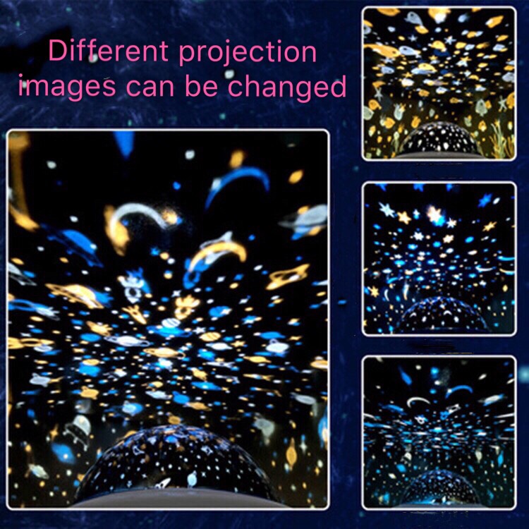 UFO Starry Night Light - 360 Rotating Universe Sky Projector Lamp -  for Kids Bedroom Home Decor - 3 Pattern