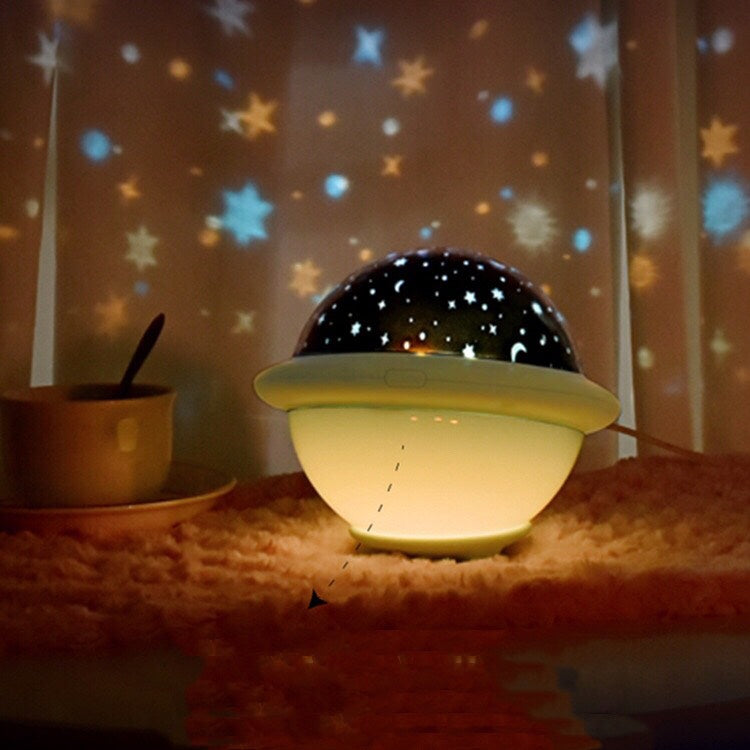 UFO Starry Night Light - 360 Rotating Universe Sky Projector Lamp -  for Kids Bedroom Home Decor - 3 Pattern