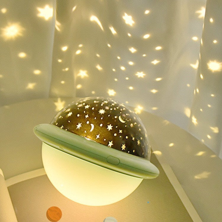 UFO Starry Night Light - 360 Rotating Universe Sky Projector Lamp -  for Kids Bedroom Home Decor - 3 Pattern