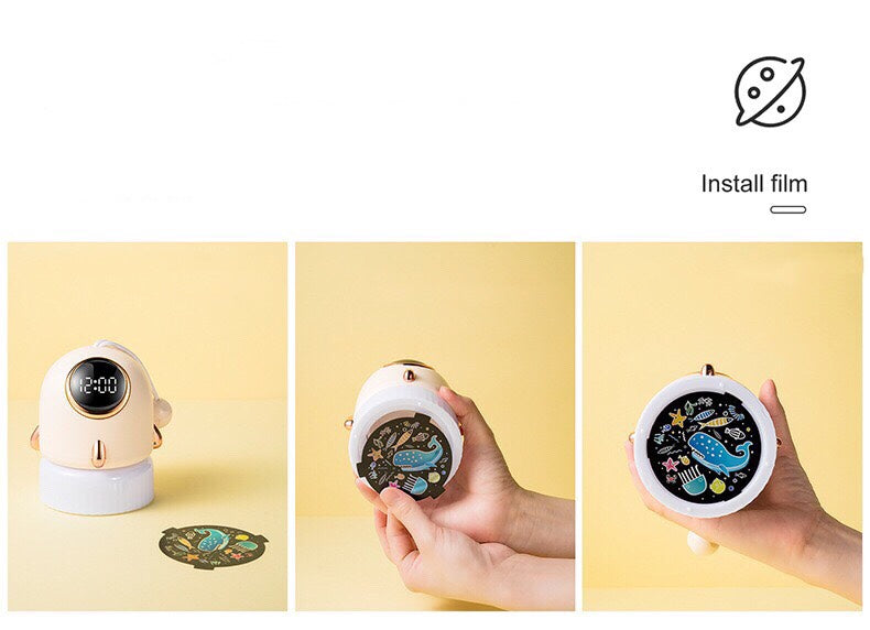 Portable Clock Starry Sky Projection Night Light - For Kids Bedroom Home Decor - 6 Pattern